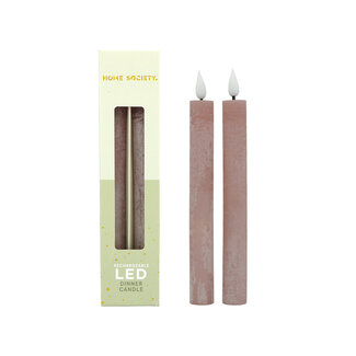 Home Society Dusty Rose LED Dinner Candles Core Recharge Set 2 LED Home Society Dusty Rose LED Dinner Candles Core Recharge Set 2 LED