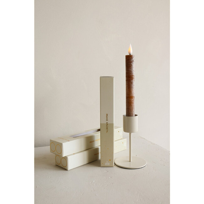 Home Society Dark Brown LED Dinner Candles Core Recharge Set 2 LED