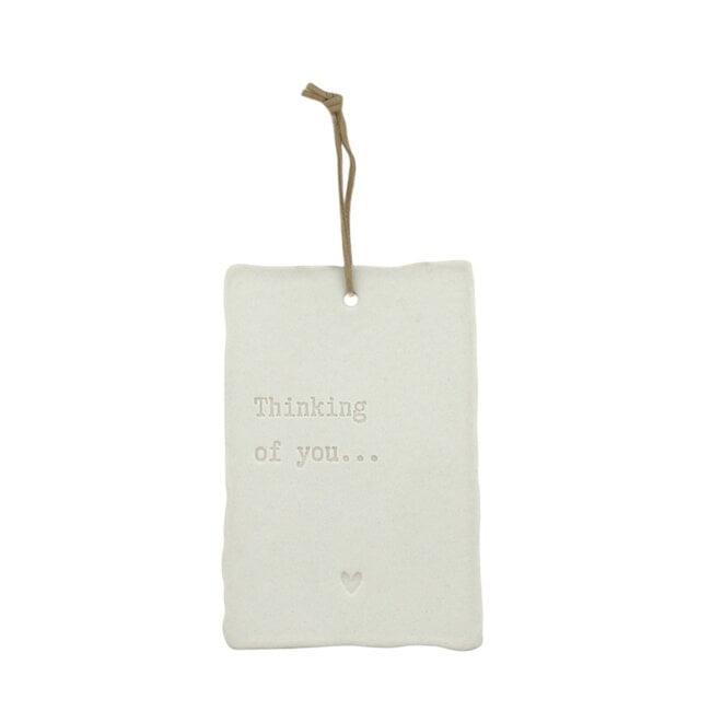 Home Society Ornament Letter Art Thinking of you