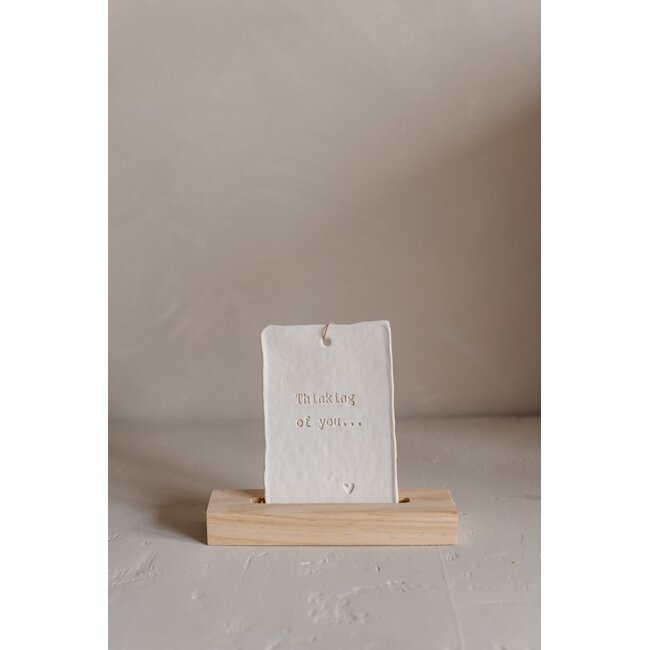 Home Society Ornament Letter Art Thinking of you