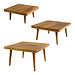 Home Society Tafel Banho Bruin Set van  3