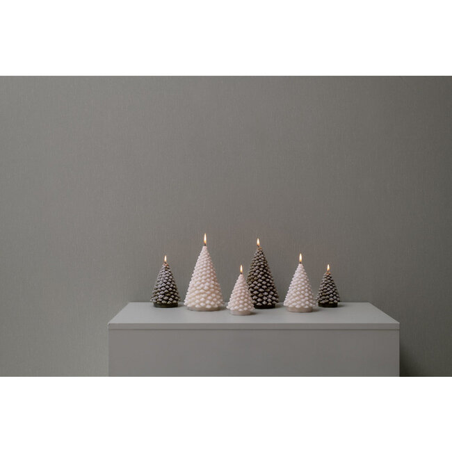 Home Society Deco Candle Tree Snow M Gebroken Wit