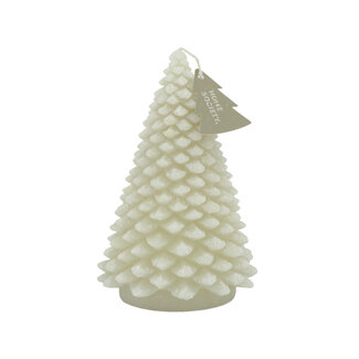 Home Society Deco Candle Tree Snow L Gebroken Wit