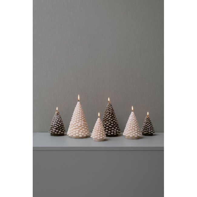 Home Society Deco Candle Tree Snow L Gebroken Wit
