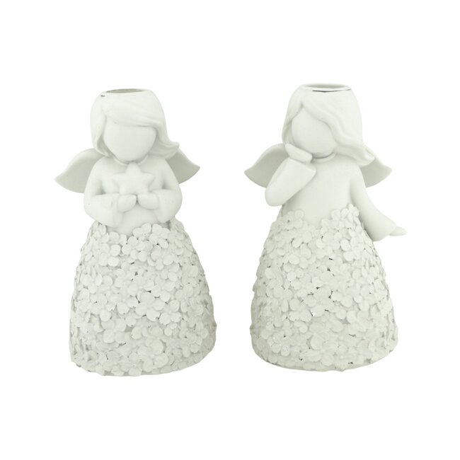 Home Society Candleholder Angel Vio Ass 2  (prijs per stuk)