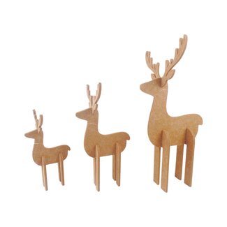 Home Society Deco Felt Deer Otti Set 3 Home Society Deco Felt Deer Otti Set 3