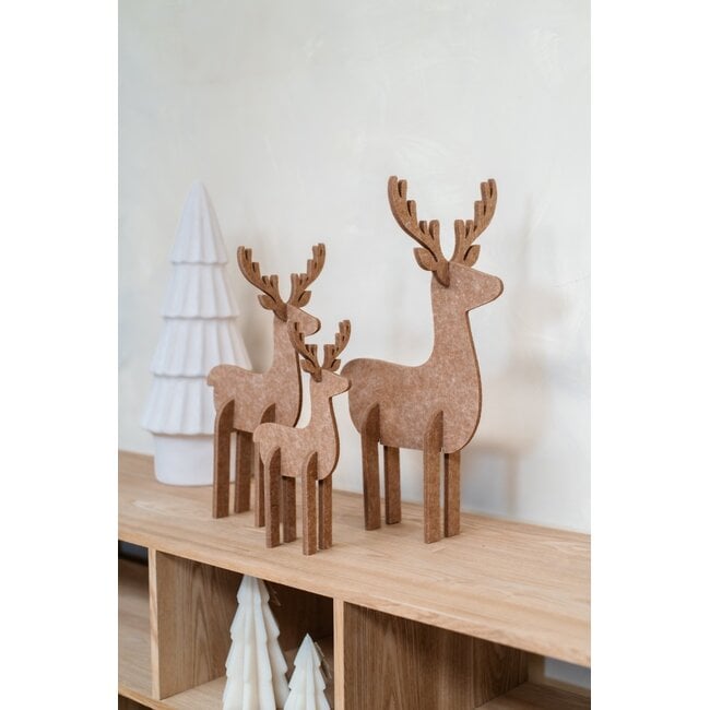 Home Society Deco Felt Deer Otti Set 3