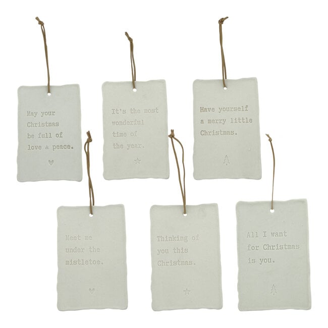 Home Society Ornament Letter Art Xmas Ass 6 (prijs per stuk)