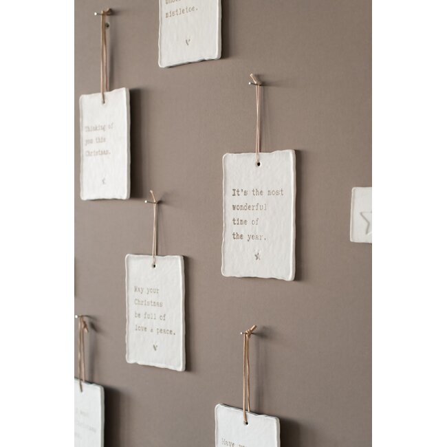 Home Society Ornament Letter Art Xmas Ass 6 (prijs per stuk)