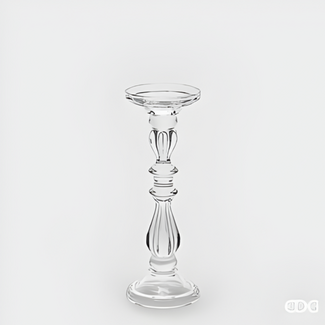 EDG Glazen Kandelaar Scepter - Natural 34 cm