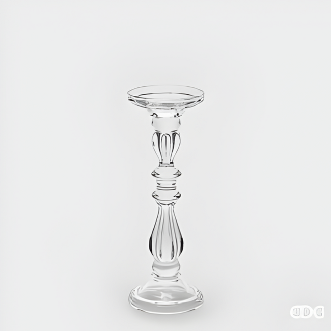 EDG Glazen Kandelaar Scepter - Natural 34 cm