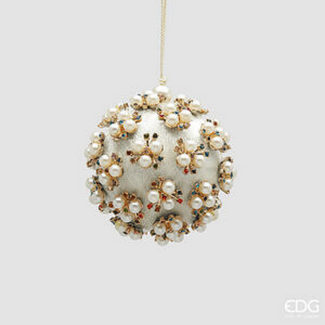 EDG Decoration Elizabeth Ball (Wit - Ø8 cm) EDG Decoration Elizabeth Ball (Wit - Ø8 cm)