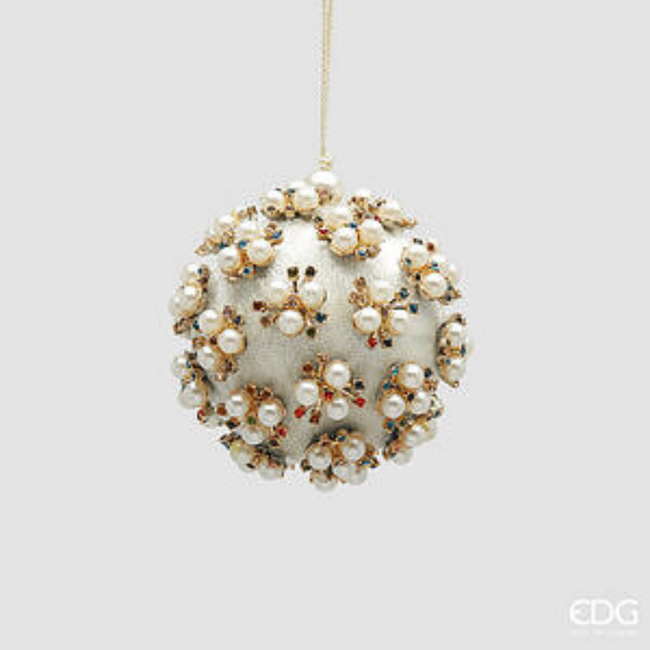 EDG Decoration Elizabeth Ball (Wit - Ø8 cm)