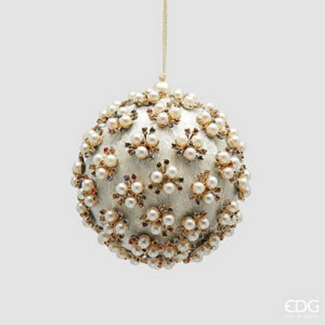 EDG Decoration Elizabeth Ball (Wit - Ø10 cm)