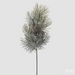 EDG Besneeuwde tak met dennenappels (Wit/Groen - 76 cm)