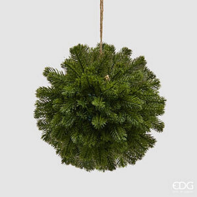 EDG Pine Ball Kersthanger (Groen - Diameter 22 cm)