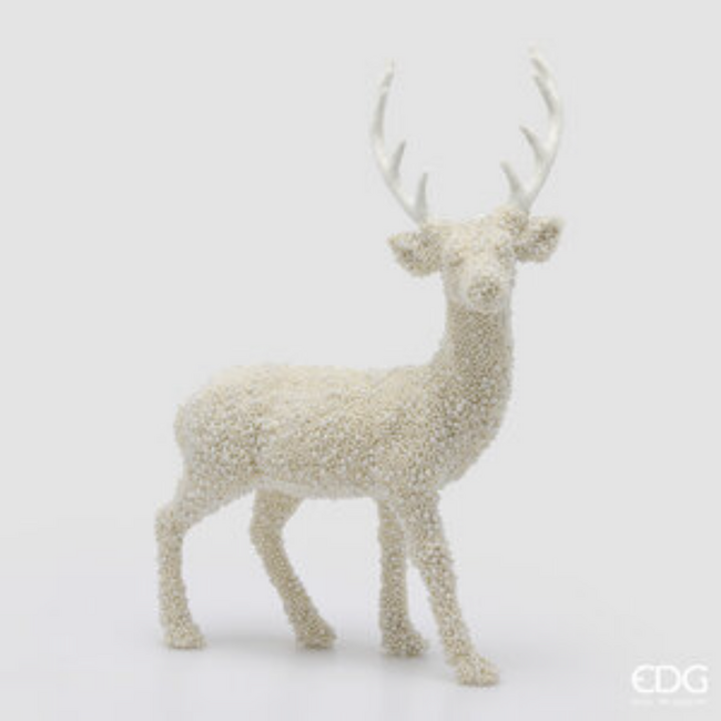EDG Reindeer Pearl Decoration (Wit - H54,5 cm)