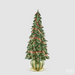 EDG Decoratieve dennenboom glitter Groen Rood  H43 cm