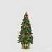 EDG Decoratieve dennenboom groen rood H33 cm