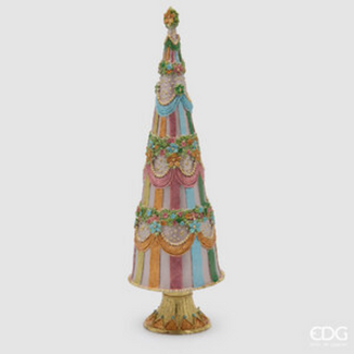 EDG Decoratieve dennenboom glitter mix pink H41 cm