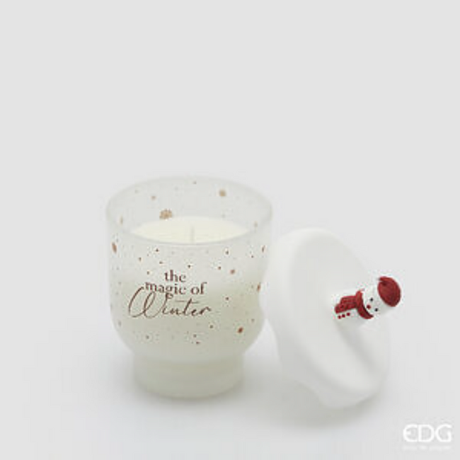 EDG Kaars Candela Winter con Profumo (Fris Katoen - 10 cm)