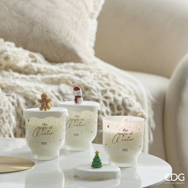 EDG Kaars Candela Winter con Profumo (Fris Katoen - 10 cm)