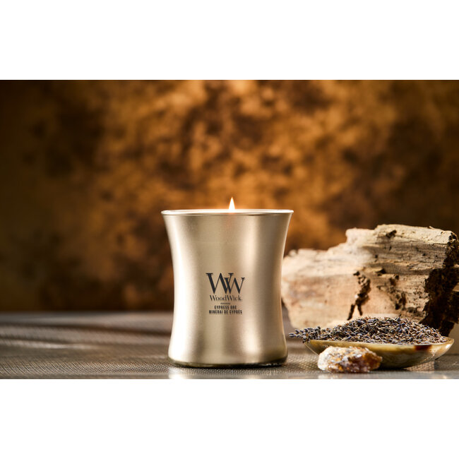 Woodwick Cypress Ore - Warm Nickel Metal Collection WoodWick© 60h.