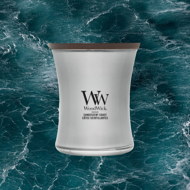 Woodwick Candescent Coast - Silver Metal Collection WoodWick© 60h.