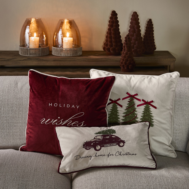 Riviera Maison Driving Home For Christmas Pillow 50x30