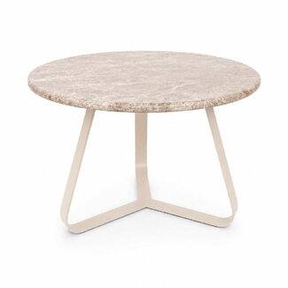 PTMD Kae Marmeren Salontafel Beige Round S 59 cm PTMD Kae Marmeren Salontafel Beige Round S 59 cm