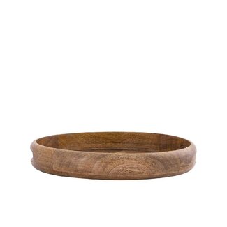 PTMD Dusten Natural mango wood round tray small PTMD Dusten Natural mango wood round tray small