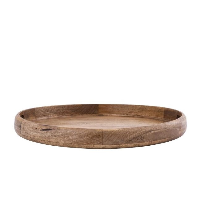 PTMD Dusten Natural mango wood round tray big