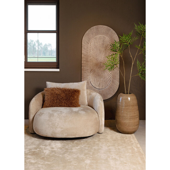 PTMD Mavric Keramiek Vaas Bruin Fine Line 50 cm