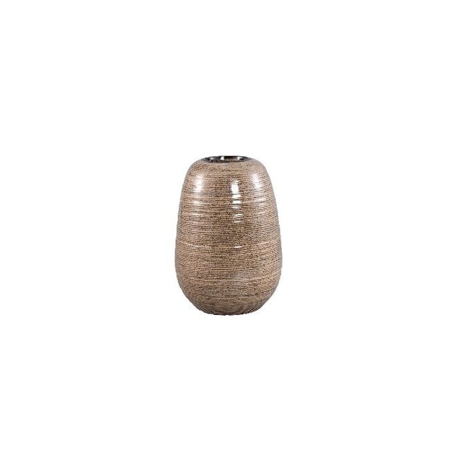 PTMD Mavric Keramiek Vaas Lichtbruin Fine Line 26 cm
