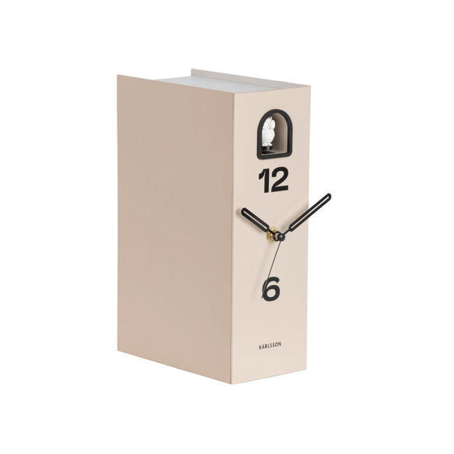 Present Time Table Clock Book Owl Warm Grey