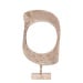 PTMD Monah Beige casted alu statue on travertine base L