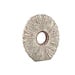 PTMD Kovi Beige cement ornament with ribbing oval