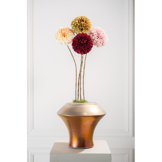 Silk-Ka DAHLIA STEEL GRN/ROZ 74 cm