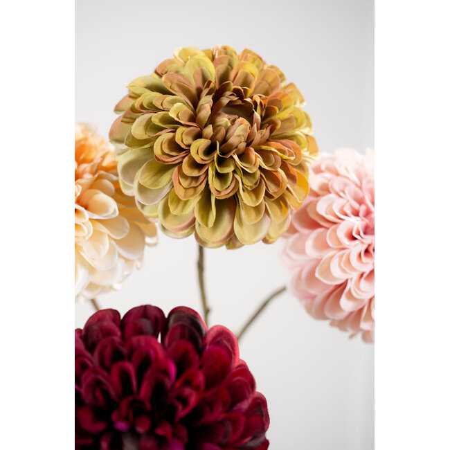 Silk-Ka DAHLIA STEEL GRN/ROZ 74 cm