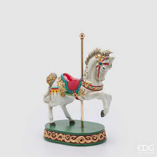 EDG Decoratief carrousel paard H 40cm