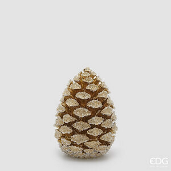 EDG Pine Cone Decor (Wit/Goud - H29 cm)