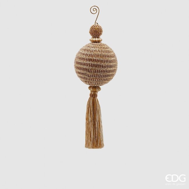 EDG Ball Fabric Diamonds met Tassel (Goud - 27 cm)