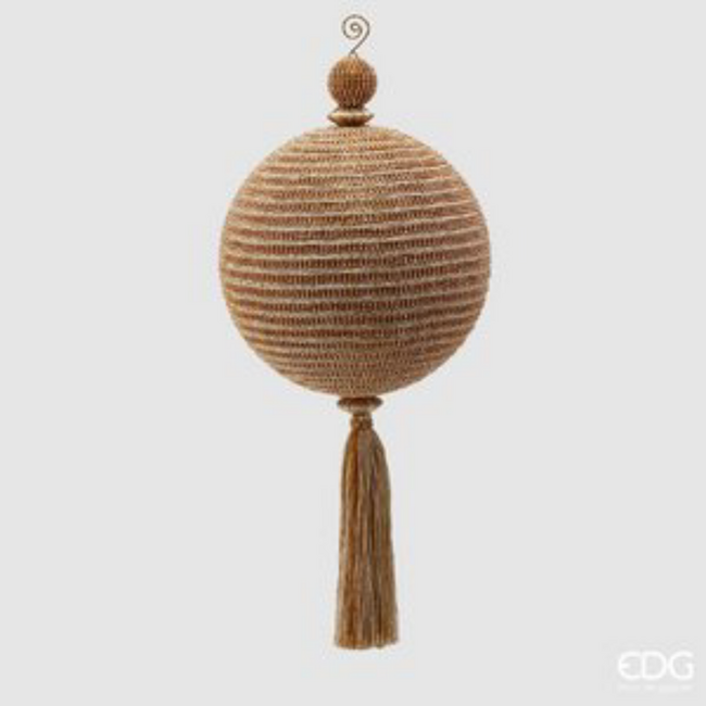 EDG Ball Fabric Diamonds met Tassel (Goud - 46 cm)