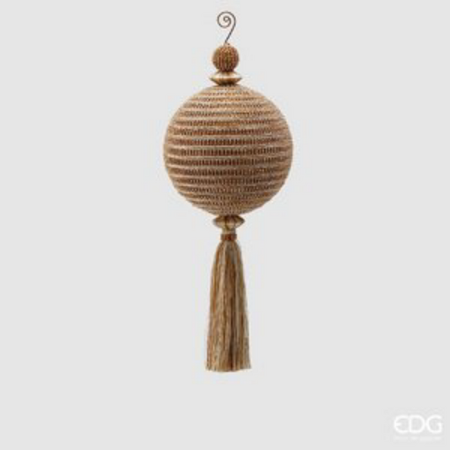 EDG Ball Fabric Diamonds met Tassel (Goud - 36 cm)