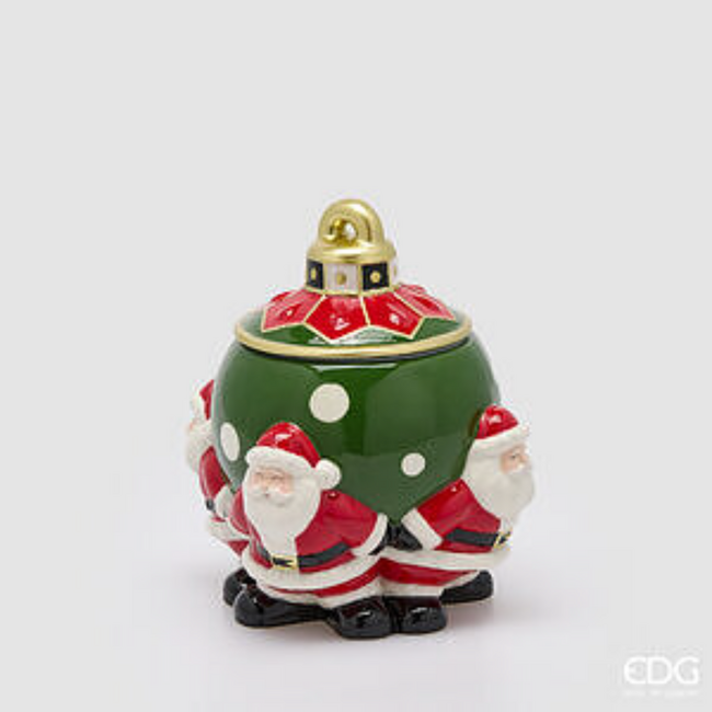 EDG Voorraadpot Babbo Kerstbal (Groen/Rood - H24 cm)