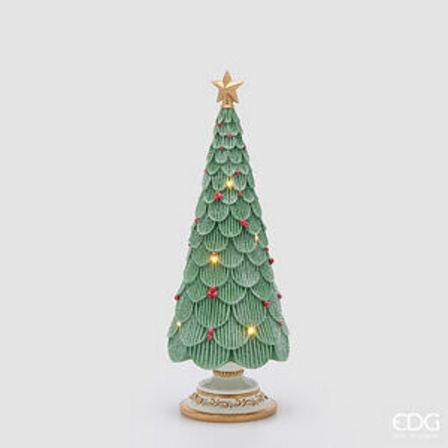 EDG Decoratieve dennenboom met LED (Pine Berry) H38 cm