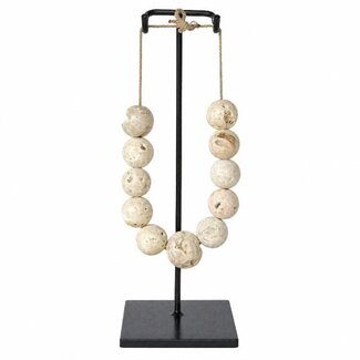 PTMD Alsha Natural calcite necklace ornament on stand