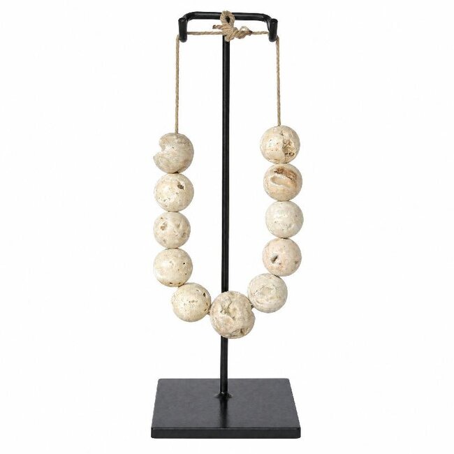 PTMD Alsha Natural calcite necklace ornament on stand