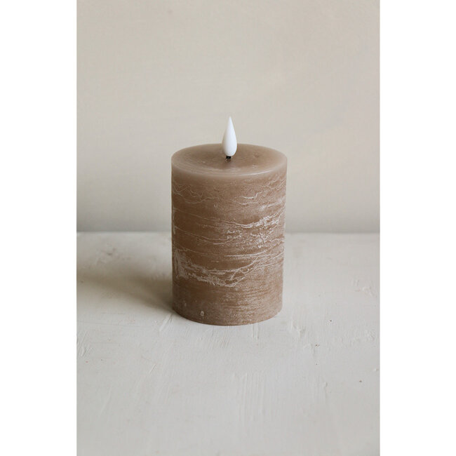 Home Society Beige LED Pillar Candle Core Recharge LED