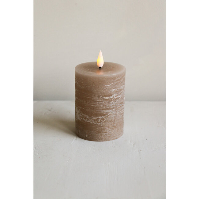 Home Society Beige LED Pillar Candle Core Recharge LED